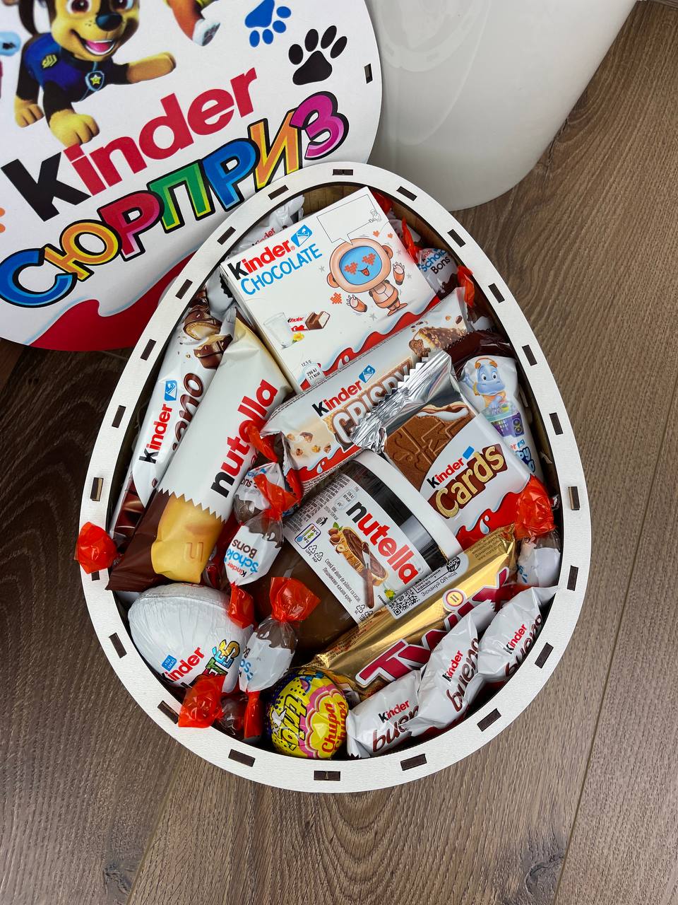 Бокс 261 киндер щенячий патруль красивый и вкусный в подарочной упаковке для ребенка набор конфет