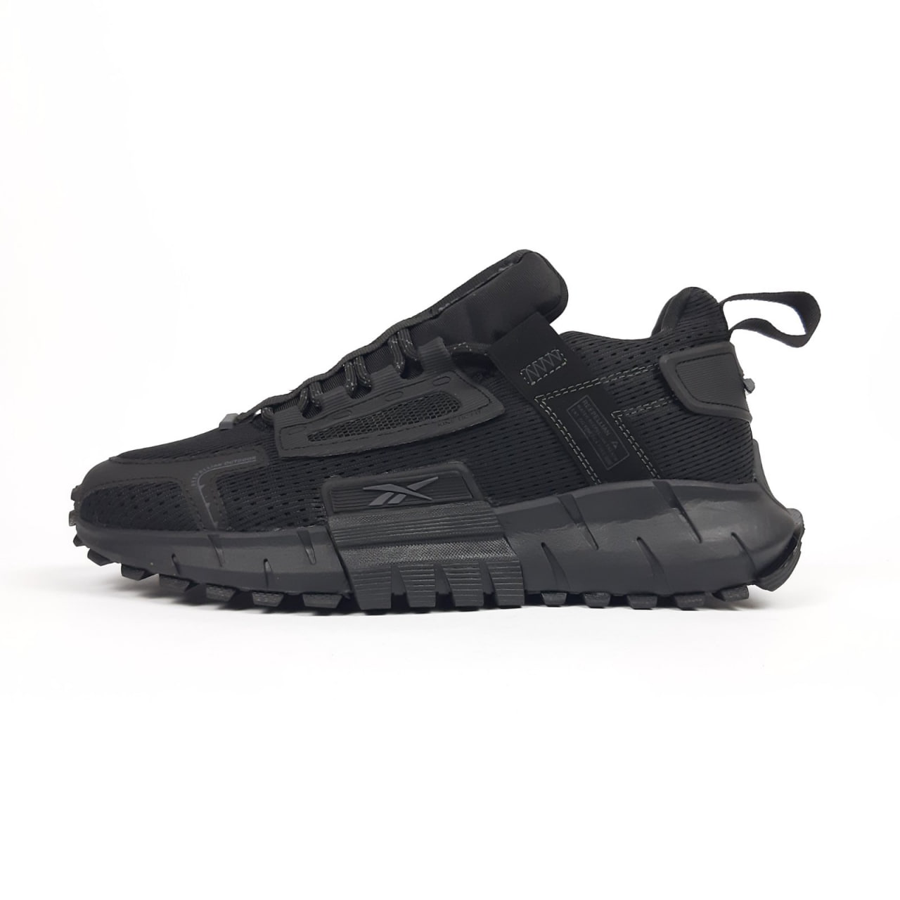 Кроссовки Reebok Zig Kinetica Edge мужские черные из сетки демисезонные модные повседневные спортивная обувь
