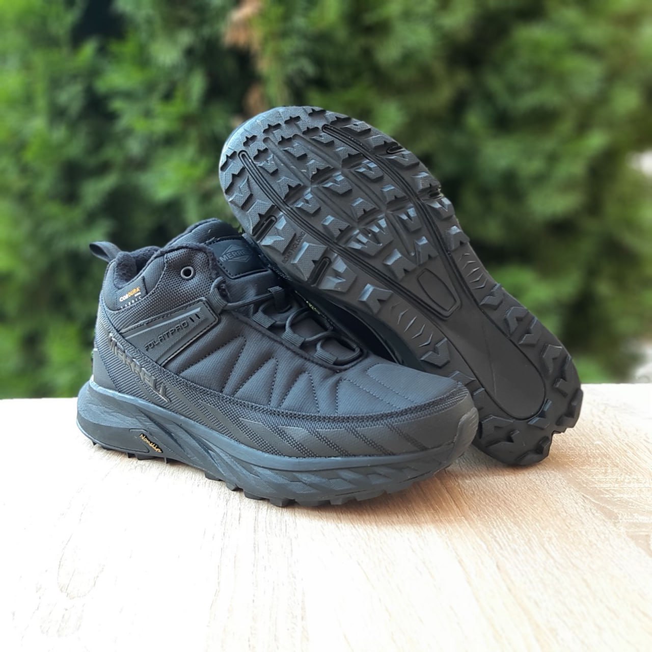 Кросівки Merrell Float Pro високі чоловічі гумові чорні зимові повсякденні на шнурівці спортивне взуття