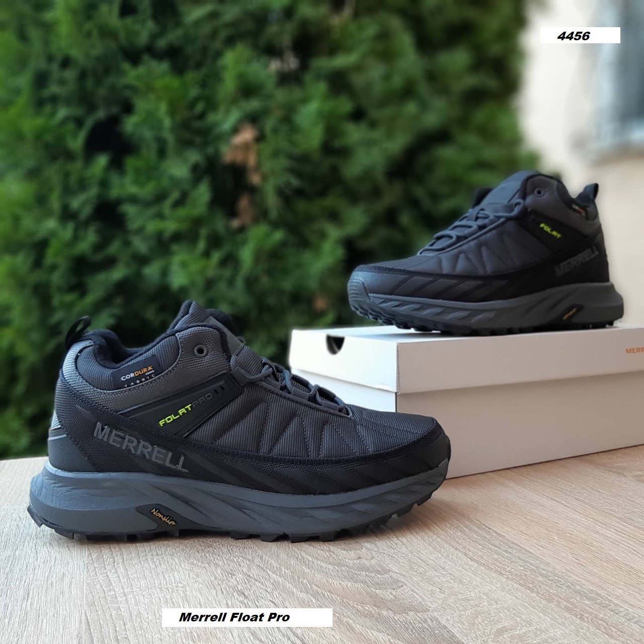 Кроссовки Merrell Float Pro великани высокие серые с салатовим резиновые зимние повседневные спортивная обувь